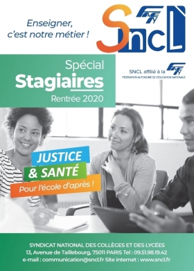 Le spécial STAGIAIRES 2020-2021 est disponible - SNCL