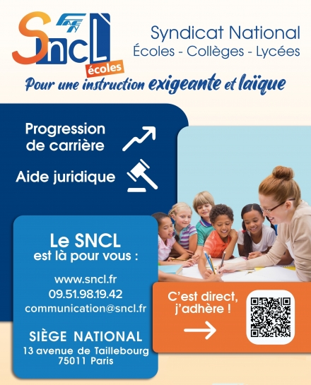 ADHÉRER AU SNCL : de l'école à l'université - SNCL